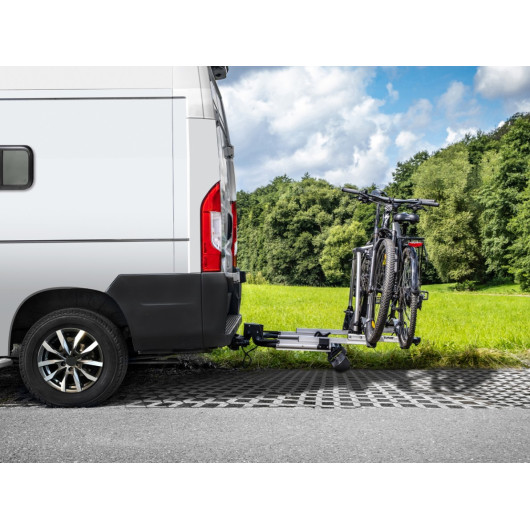 SD260 EUFAB - porte-vélos télescopique de boule d'attelage pour fourgon aménagé - déport 70 cm