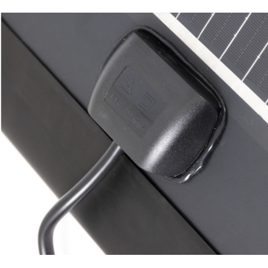 Panneau solaire semi-flexible Energie Mobile PERC-HD slim | Panneau photovoltaïque | Vue boitier de jonction