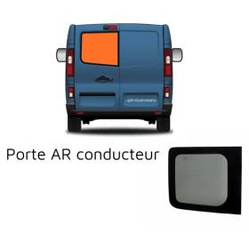 CARBEST Fenêtre Trafic 2 et 3 | porte arrière gauche | fixe Fenêtre fixe Carbest porte arrière gauche | Renault Trafic 2 & 3 - 670 × 623 mm | Homologation ECE R43 | avec véhicule