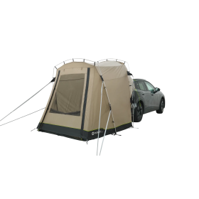 Dune SUV auvent Voiture Outwell | sas arrière, tente CarLife pour break | vue de profil, porte fermée