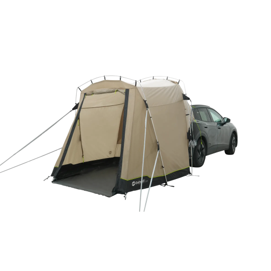 Dune SUV auvent Voiture Outwell | sas arrière, tente CarLife pour break | vue de profil porte ouverte