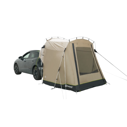 Dune SUV auvent Voiture Outwell | sas arrière, tente CarLife pour break | vue de profil gauche avec porte moustiquaire fermée