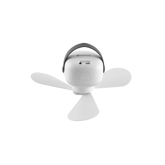 Aurelios Outwell – Ventilateur & lampe LED rechargeable pour van, camping, auvent | installation facile sur la poignée