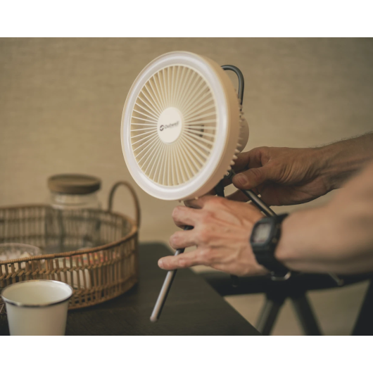 OUTWELL Eryon | Ventilateur rechargeable USB avec LED pour tente, auvent & van | à poser sur une table