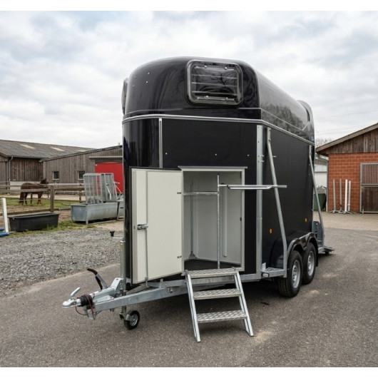 Lanterneau Lippert 500x350 avec grille de sécurité en aluminium - vu monté sur van cheveaux