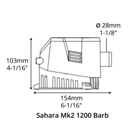 Pompe de cale automatique reconditionnée 12/24V ATTWOOD Sahara MK2 S1200, 69 l/m pour bateau – H2R Equipements