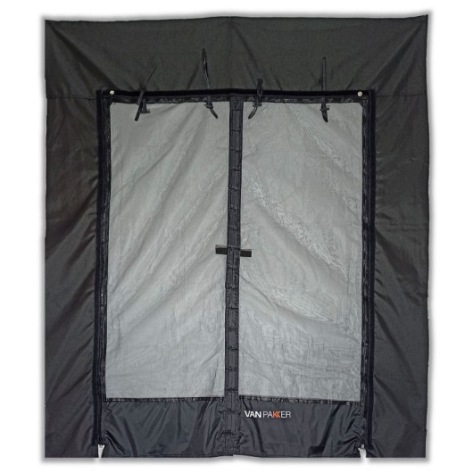 Moustiquaire porte latérale van aménagé Vanpakker C1 - VW T5/T6, Expert, Jumpy | vue de face extérieure