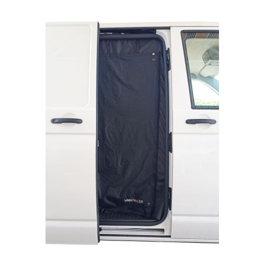Moustiquaire porte latérale van aménagé Vanpakker C1 - VW T5/T6, Expert, Jumpy | porte fourgon entre-ouverte