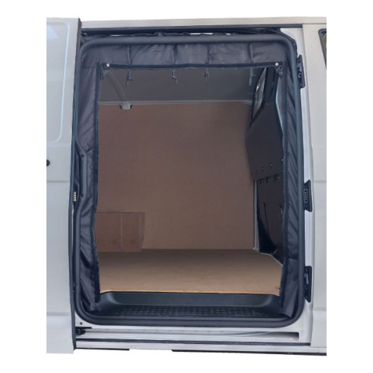 Moustiquaire porte latérale van aménagé Vanpakker C1 - VW T5/T6, Expert, Jumpy | avec mousquaire relevée