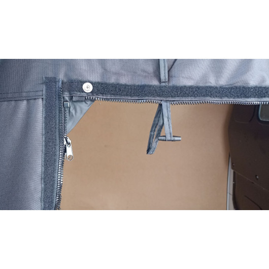 Moustiquaire porte latérale van aménagé Vanpakker C1 - VW T5/T6, Expert, Jumpy | zoom velcro de maintien