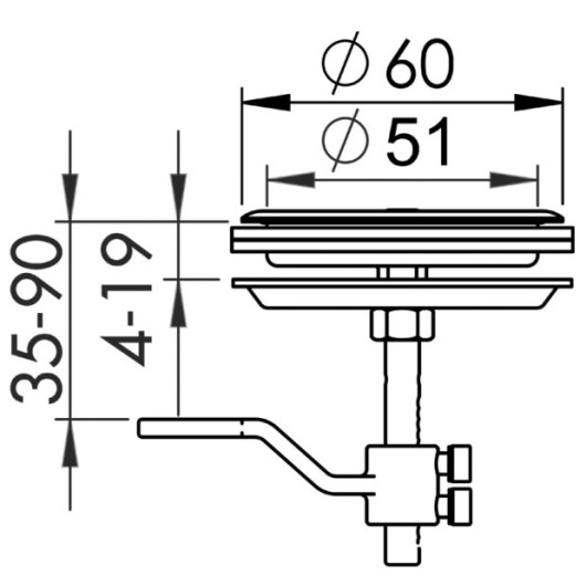 leve-plancher-inox-316-osculati-h2r equipements- schéma des dimensions