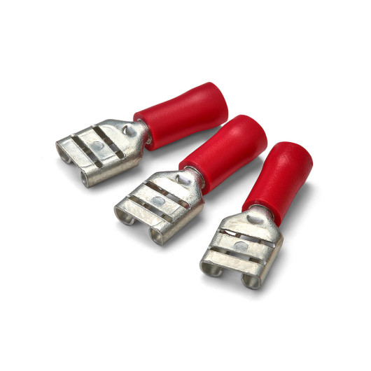Cosse électrique Crosseven Faston, 3 taille, 6,3 mm femelle | Cosse et connexion | Cosse rouge