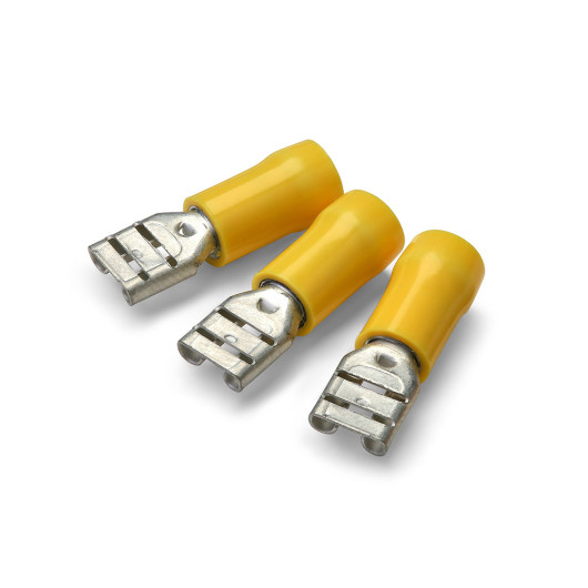 Cosse électrique Crosseven Faston, 3 taille, 6,3 mm femelle | Cosse et connexion | Cosse jaune