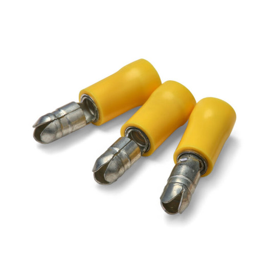 Cosses de jonction à sertir ronde mâle NINIGI pour câble électrique circuit 12/24V | Cosse jaune