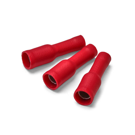 Cosses de jonction à sertir ronde femelle NINIGI pour câble électrique souple 12/24V | Cosse de jonction rouge