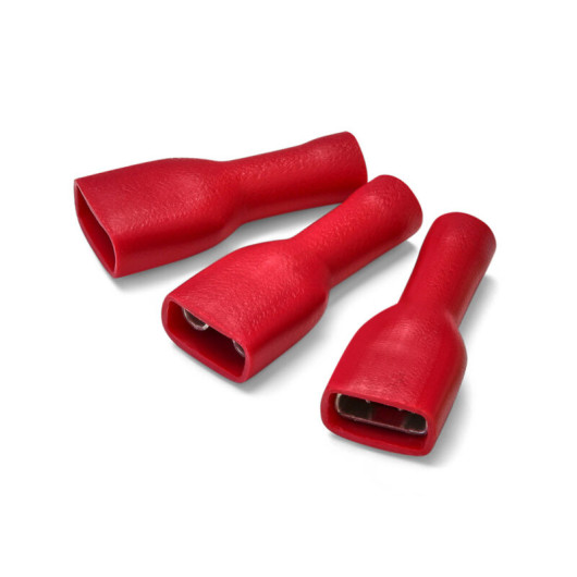 Languette Faston 6,3 mm Crosseven pour cosse électrique femelle | Accessoire pour bateau et camping-car | Rouge