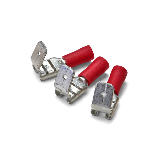 Languette de dérivation Crosseven de type Faston 6,3 mm | Accessoire pour bateau et camping-car | Rouge