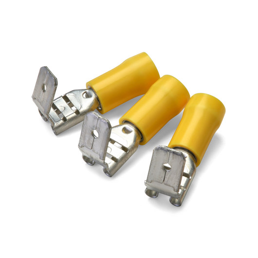 Languette de dérivation Crosseven de type Faston 6,3 mm | Accessoire pour bateau et camping-car | Jaune