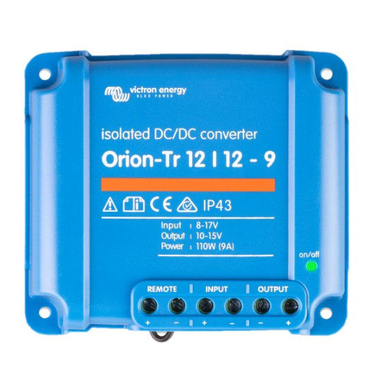 A58665-Chargeur booster Orion-Tr 12-12 - 9A isolé - dc-dc VICTRON - vu de haut
