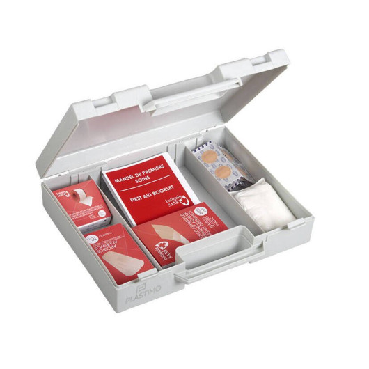 Valisette pharmacie de premier secours Plastimo Coastal | Trousse à pharmacie zone côtière | Valise ouverte