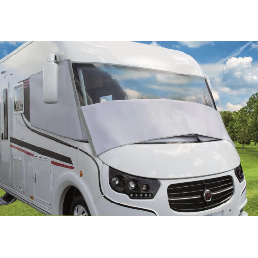 Volet isolant extérieur Thermoval Clairval pour camping-car HYMER Class B & DuoMobil | pare brise entre-ouvert