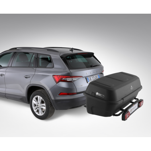 Kit ReLoader Box 410 L + base ReCargo Modula Case System installé sur une voiture