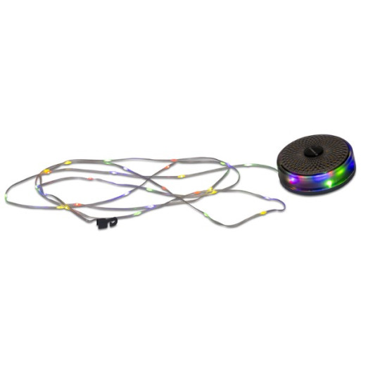 C63261 Lampe de camping multifonction USB avec guirlande - vu guirlande fonction couleurs 8 m avec crochet