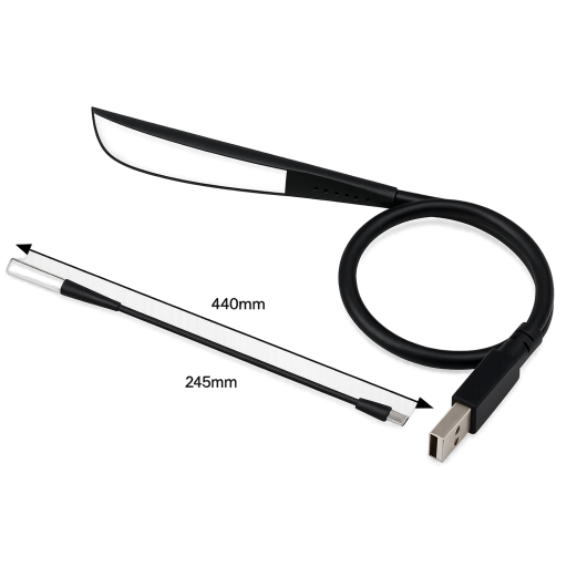 Lampe LED flexible USB Carbest | Éclairage USB camping‑car, véhicule ou bateau de plaisance | dimensions