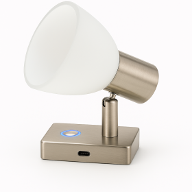 Spot LED 12V/24V avec veilleuse bleue et USB‑C Carbest pour van aménagé ou bateau de plaisance avec veilleuse LED