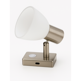 Spot LED 12V/24V avec veilleuse bleue et USB‑C Carbest pour van aménagé ou bateau de plaisance avec veilleuse LED
