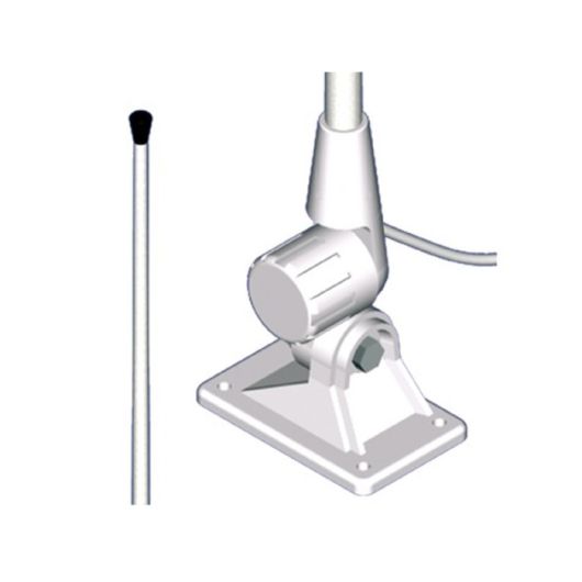 Zoom sur la rotule | Antenne ECO VHF fibre pour vedette Banten de 150 cm avec rotule intégrée | VHF & communication bateau