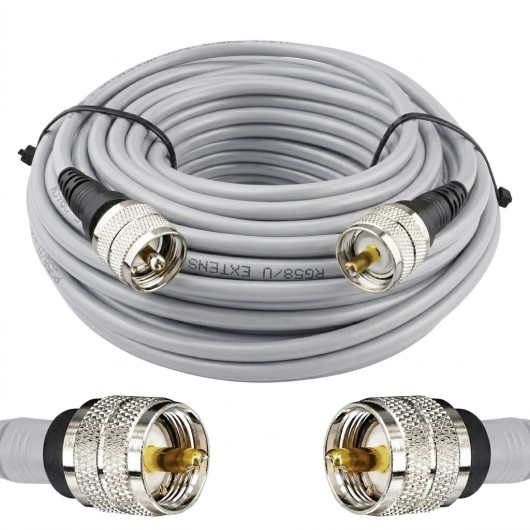 Bobine de câble RG-58 Banten avec 2 connecteurs PL-259 | Câble pour VHF