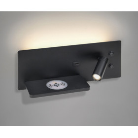 Applique murale LED 12V SKL avec USB‑C et charge induction Carbest | éclairage Camping‑car ou bateau