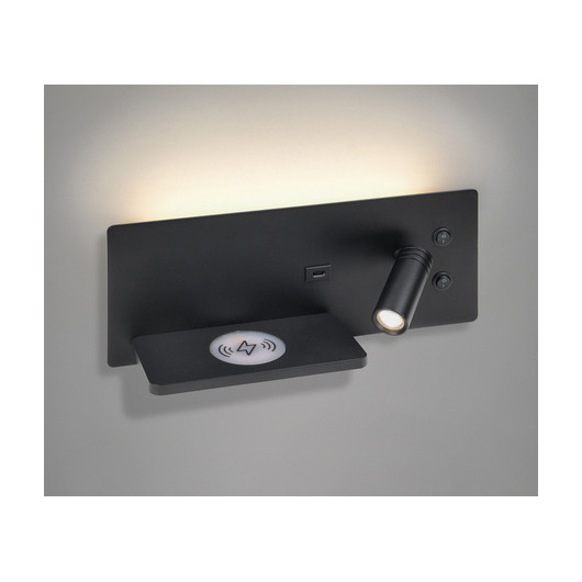 Applique murale LED 12V SKL avec USB‑C et charge induction Carbest | éclairage Camping‑car ou bateau
