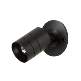 Mini projecteur LED 37 mm 12V orientable noir éclairage compact pour bateau et camping‑car Carbest