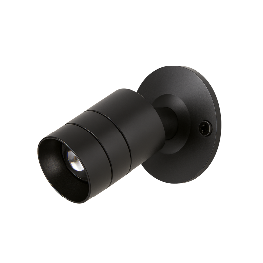 Mini projecteur LED 37 mm 12V orientable noir éclairage compact pour bateau et camping‑car Carbest