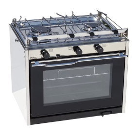 Cuisinière bateau TECHIMPEX XL2 | Réchaud 2 feux avec four et cardan - vue de profil