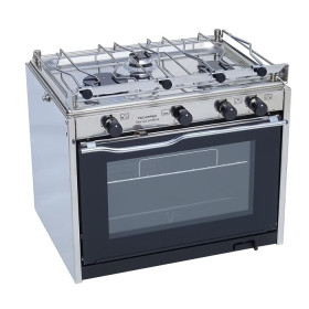 Cuisinière bateau Techimpex XL3 - Réchaud 3 feux gaz avec four à cardans - schéma dimensions