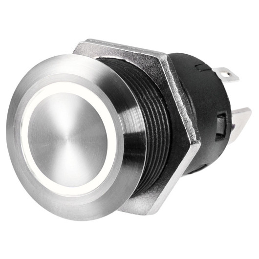 Interrupteur FLAT inox ON/OFF 24 V LED Osculati | LED blanche