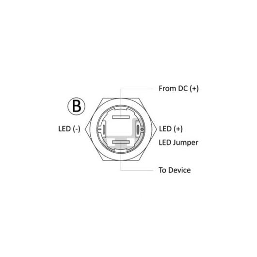 Interrupteur FLAT inox ON momentané ‑OFF 12 V LED OSCULATI |  Eclairage en position marche