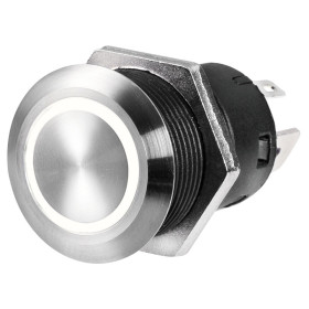Interrupteur inox ON-MOM-OFF LED IP67 10A 24 V OSCULATI Interrupteur FLAT inox ON‑MOM‑OFF 24 V LED Osculati |gamme