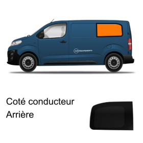 Fenêtre arrière Jumpy 3 et Expert après 2016 côté conducteur Carbest | emplacement sur la carrosserie