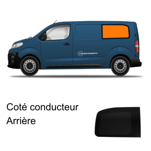 Baie arrière Jumpy 3 et Expert après 2016 côté conducteur Carbest | emplacement sur la carosserie