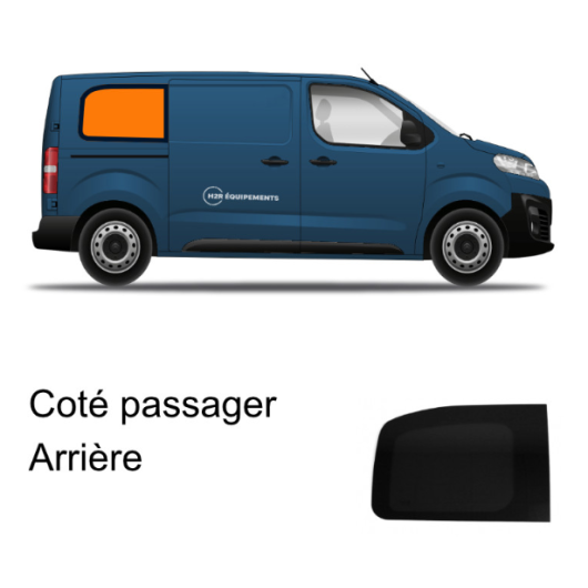 Fenêtre passager arrière Jumpy 3 et Expert 3 XL après 2016 Carbest | emplacement sur véhicule précisé