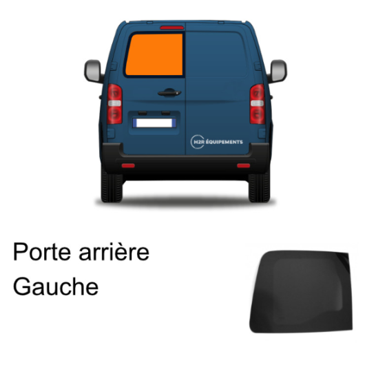 Fenêtre porte arrière Jumpy 3 et Expert 3 après 2016 côté conducteur Carbest |emplacement sur la porte plus précision