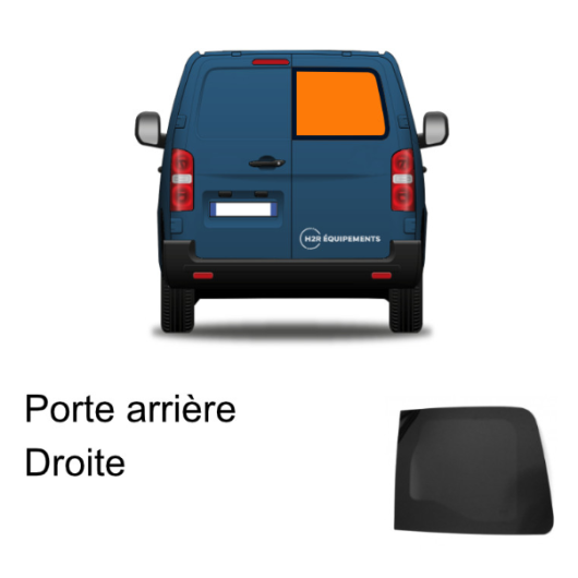 Fenêtre porte arrière passager Jumpy 3 et Expert 3 après 2016 côté droite Carbest | empacement fenêtre sur carrosserie à droite