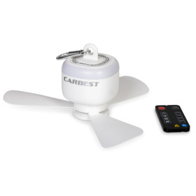 Lampe avec ventilateur rechargeable Lene avec télécommande camping‑car, bateau et tiny house
