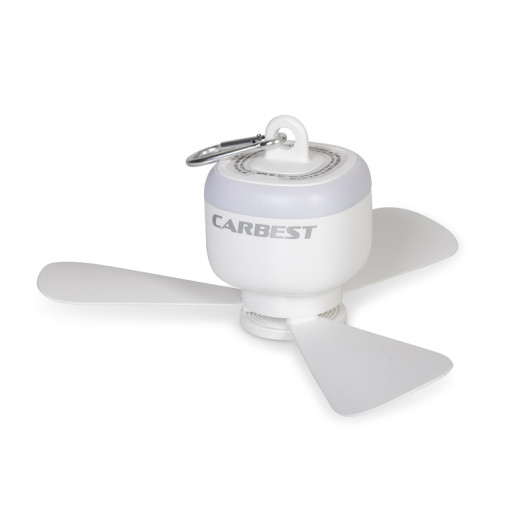 Lampe avec ventilateur rechargeable Lene avec télécommande camping‑car, bateau et tiny house | CARBEST | batterie 8000 mAh