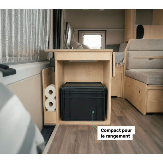 BilaBox Trobolo | Toilette sèche compacte à séparation pour van et camping-car | Rangement