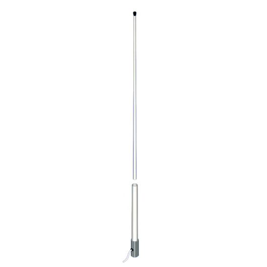 Antenne pro VHF fibre 240 cm Banten pour vedette avec rotule démontable plastique | Antenne VHF fixe | Vue de dessous | Entière